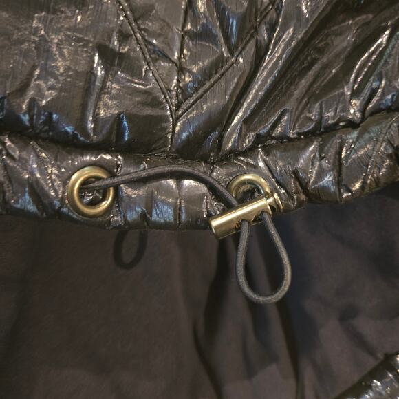 Free People Movement Polar Ice Hooded Puffer 1/2 Zip Jacket Metallic Blue, SZ S - Picture 6 of 12